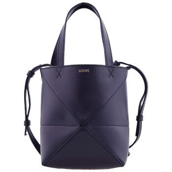 Loewe Mini Calfskin Puzzle Fold Tote - Abyss Blue A657V25X01.4467
