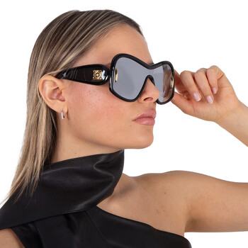 Silver Mirror Mask Unisex Sunglasses LW40131 01C 144