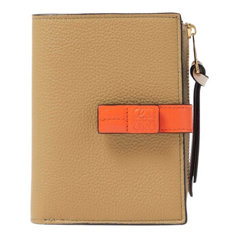 Loewe Slim Zip Bifold Compact Wallet - Rosemary/Tan