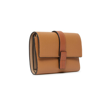 Small Vertical Wallet In Soft Grained Calfskin