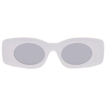 Smoke Mirror Rectangular Unisex Sunglasses LW40033I 21C 49