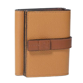 Loewe Slim Zip Bifold Compact Wallet - Clay Green/Vivid Orange