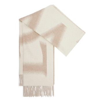 【国内発送】LOEWE ストール Fringed intarsia scarf LOEWE Fringed intarsia wool and cashmere-blend scarf | NET-A