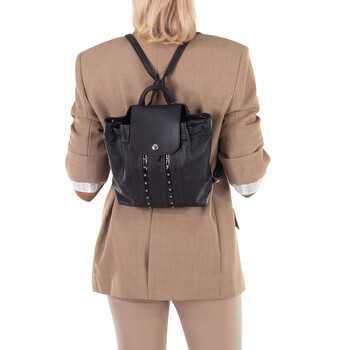 Black Le Pliage Cuir Backpack