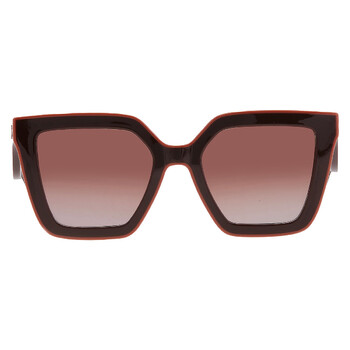Brown Gradient Irregular Ladies Sunglasses LO792S 200 53