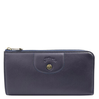 Longchamp Le Pliage Cuir Zip Around Wallet - Navy L3418757556
