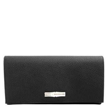 Longchamp Le Foulonne Black 047 Ladies 3.9 x 7.7 in Wallets 