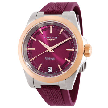 Conquest Automatic Purple Dial Ladies Watch L3.430.5.98.9