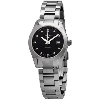 Conquest Classic Automatic Black Dial Ladies Watch L2.285.4.58.6