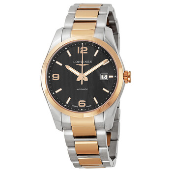 Longines Conquest Classic Automatic Black Dial Two-tone Men's