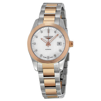 Longines Conquest Classic Quartz Diamond White Mother of
