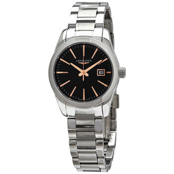 Conquest Classic Quartz Black Dial Ladies Watch L2.286.4.52.6 Conquest Classic Quartz Black Dial Ladies Watch L2.286.4.52.6