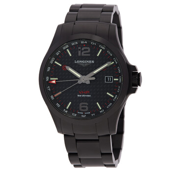 Longines Conquest V.H.P. Quartz Black Dial Men's Watch L37182669