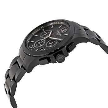 Conquest V.H.P. Perpetual Chronograph Black Carbon Dial Men's Watch L37172666