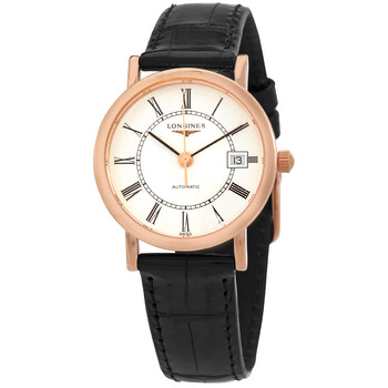 LONGINES(ロンジン) Elegant Automatic White Dial Ladies Watch Longines The Longines Elegant Collection White Dial Black