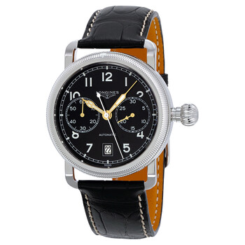 Heritage Chrono Black Dial Black Alligator Leather Men's Watch L2.783.4.53.0