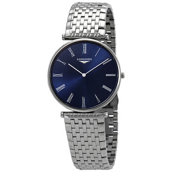 Longines La Grande Classique Quartz Diamond Blue Dial Men's