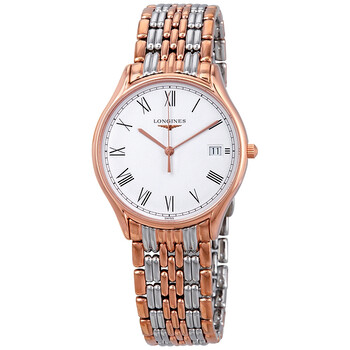 Lyre White Dial Ladies Two Tone Watch L4.759.1.11.7
