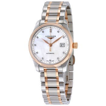 N2135 LONGINES 腕時計 レディース シルバー 817 4167 Longines The Longines Master Collection Automatic Diamond