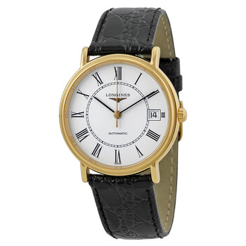 Presence Automatic Black Leather Men's Watch L4.821.2.11.2