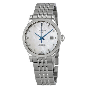 Record Automatic Chronometer Diamond White Mother of Pearl Dial Ladies Watch L2.321.4.87.6