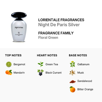 Unisex Night De Paris Silver EDP 3.4 oz Fragrances 6291104733060