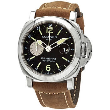 Panerai Luminor Logo Hand Wind Black Dial Men's Watch