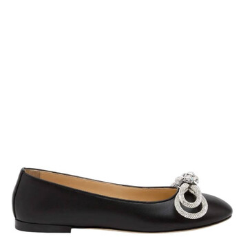 Black Double Bow Flats R24-S0380-NAP-BLK-BLACK