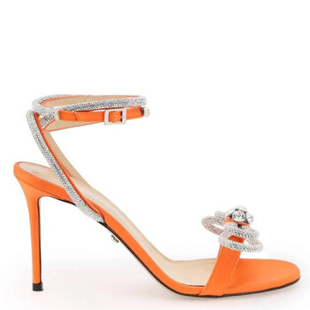 【関税込み】MACH & MACH ヒールサンダル Mach & Mach Crystal-Embellished Bow 95mm Satin Mules, Brand