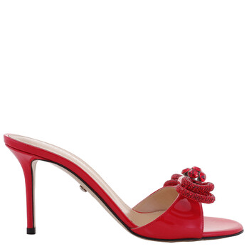 サンダル・ミュール Giannico FW21 DAPHNE PUMPS (GI0003.90CP_05448057) Giannico Ladies Ruby Red Daphne Glittered High-heel Mules