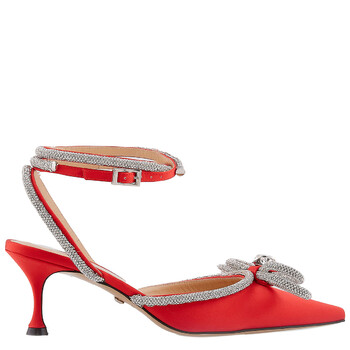 サンダル・ミュール Giannico FW21 DAPHNE PUMPS (GI0003.90CP_05448057) Giannico Ladies Ruby Red Daphne Glittered High-heel Mules