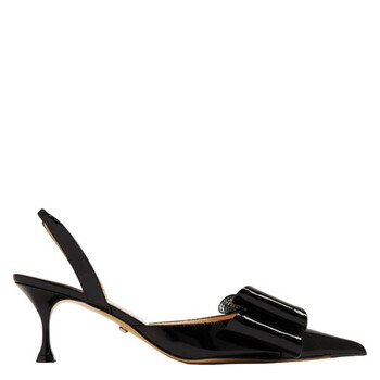 Le Cadeau Patent Slingback Pumps R24-S0577-PAT-BLK-BLACK