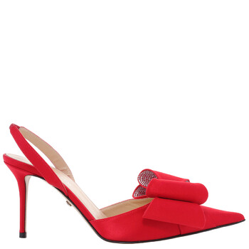 サンダル・ミュール Giannico FW21 DAPHNE PUMPS (GI0003.90CP_05448057) Giannico Ladies Ruby Red Daphne Glittered High-heel Mules