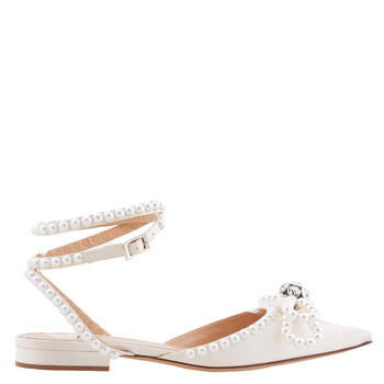 Pointed Toe Ballet Flats R25-S0929-15-CRP-011-WHITE PEARL