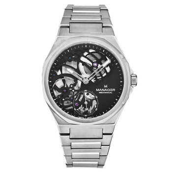Revolution Black Dial Men's Watch MAN-RM-01-SM