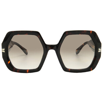 Philipp Plein Brown Square Ladies Sunglasses SPP038M 0722 56