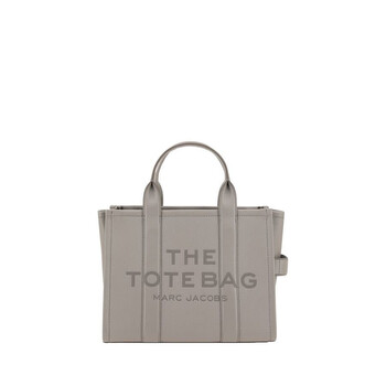 Marc Jacobs Grained Calf Leather Tote Bag — Gray