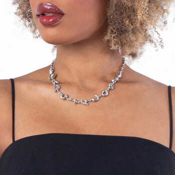 Light Antique Silver Balloon Necklace