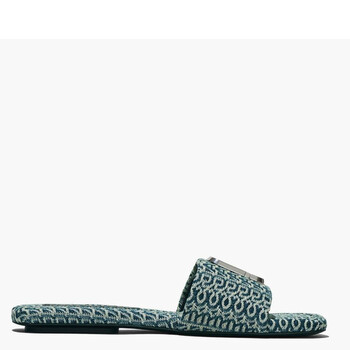 Ferragamo Laurene Logo Embroidered Slides, Size 9 C 01G833 769518