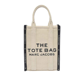 The Jacquard Mini Phone Tote Bag In Beige