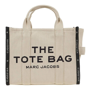 The Medium Jacquard Tote Bag - Beige