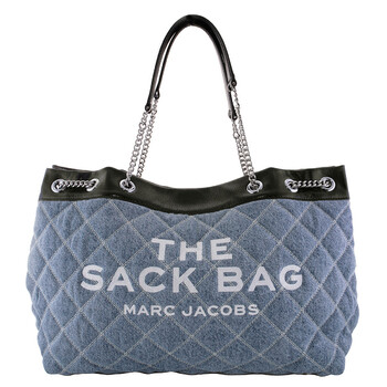 The Quilted Denim Chain Sack Bag