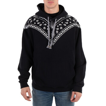 【BLUEMARBLE】Jacquard rhinestoned hooded jumper BLACK Bluemarble Jacquard Rhinestoned Hooded Jumper, Size Small