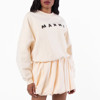 Logo Print Cotton Crewneck Sweatshirt