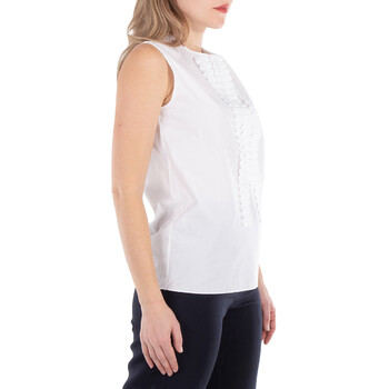 Pleated Detailing Poplin Sleeveless Top