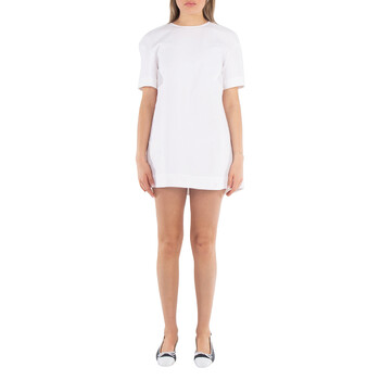 Short-Sleeved Oversize T-Shirt Mini Dress ABMA1171A0-LILY WHITE