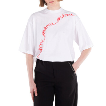 Marni Logo Organic Cotton T-Shirt, Brand Size 42 (US Size 10
