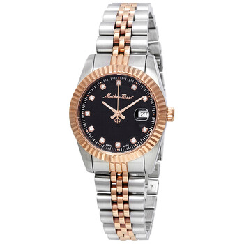 Mathey III Quartz Crystal Black Dial Ladies Watch D810RN
