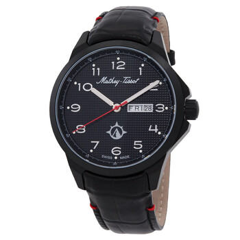 m*o様 クォーツ　腕時計　ブラック Mathey-Tissot Urban Leather Quartz Black Dial Men's Watch H411NN
