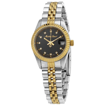 Mathey II Quartz Crystal Black Dial Ladies Watch D710BN